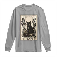 Funny The Cat Book Long Sleeve Shirt Kitty Lover Tarot Card - Wonder Print Shop