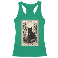 Funny The Cat Book Racerback Tank Top Kitty Lover Tarot Card - Wonder Print Shop