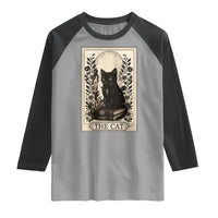 Funny The Cat Book Raglan Shirt Kitty Lover Tarot Card - Wonder Print Shop