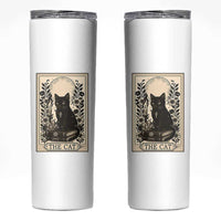 Funny The Cat Book Skinny Tumbler Kitty Lover Tarot Card