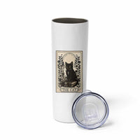 Funny The Cat Book Skinny Tumbler Kitty Lover Tarot Card