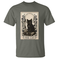 Funny The Cat Book T Shirt Kitty Lover Tarot Card - Wonder Print Shop