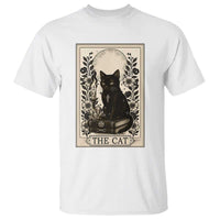 Funny The Cat Book T Shirt Kitty Lover Tarot Card - Wonder Print Shop