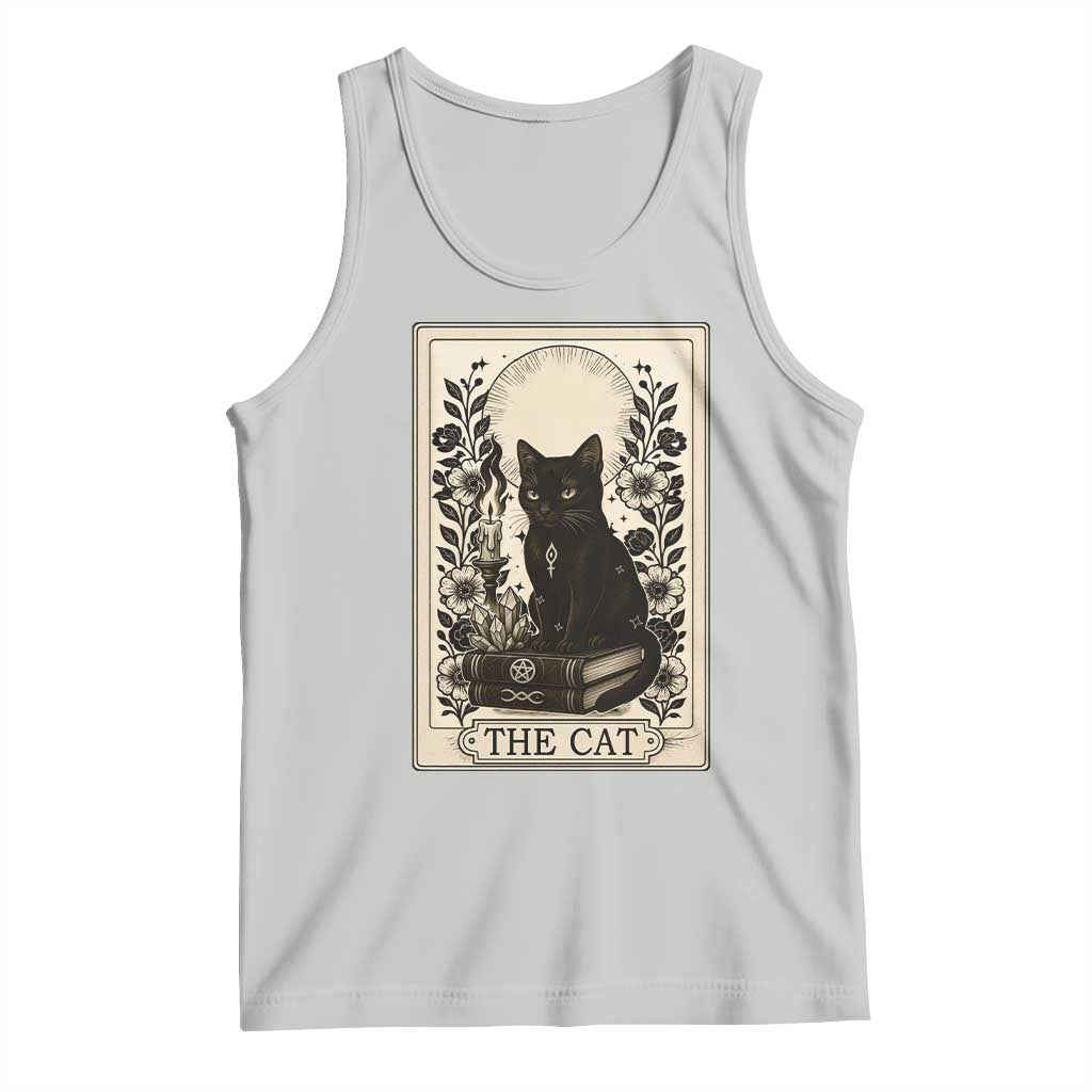 Funny The Cat Book Tank Top Kitty Lover Tarot Card - Wonder Print Shop