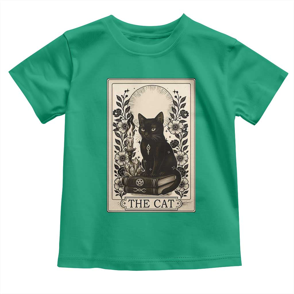 Funny The Cat Book Toddler T Shirt Kitty Lover Tarot Card - Wonder Print Shop
