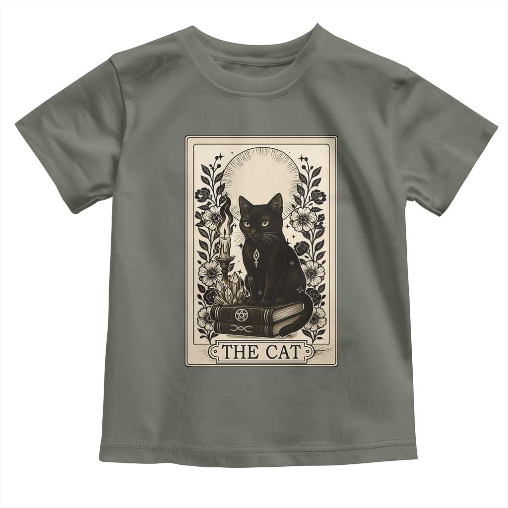 Funny The Cat Book Toddler T Shirt Kitty Lover Tarot Card - Wonder Print Shop