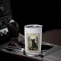 Funny The Cat Book Tumbler Cup Kitty Lover Tarot Card