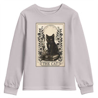 Funny The Cat Book Youth Sweatshirt Kitty Lover Tarot Card - Wonder Print Shop