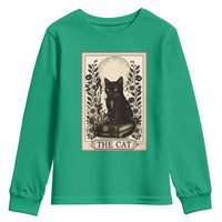 Funny The Cat Book Youth Sweatshirt Kitty Lover Tarot Card - Wonder Print Shop