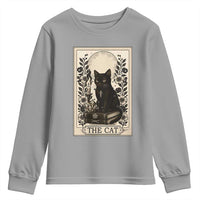 Funny The Cat Book Youth Sweatshirt Kitty Lover Tarot Card - Wonder Print Shop