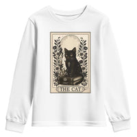 Funny The Cat Book Youth Sweatshirt Kitty Lover Tarot Card - Wonder Print Shop