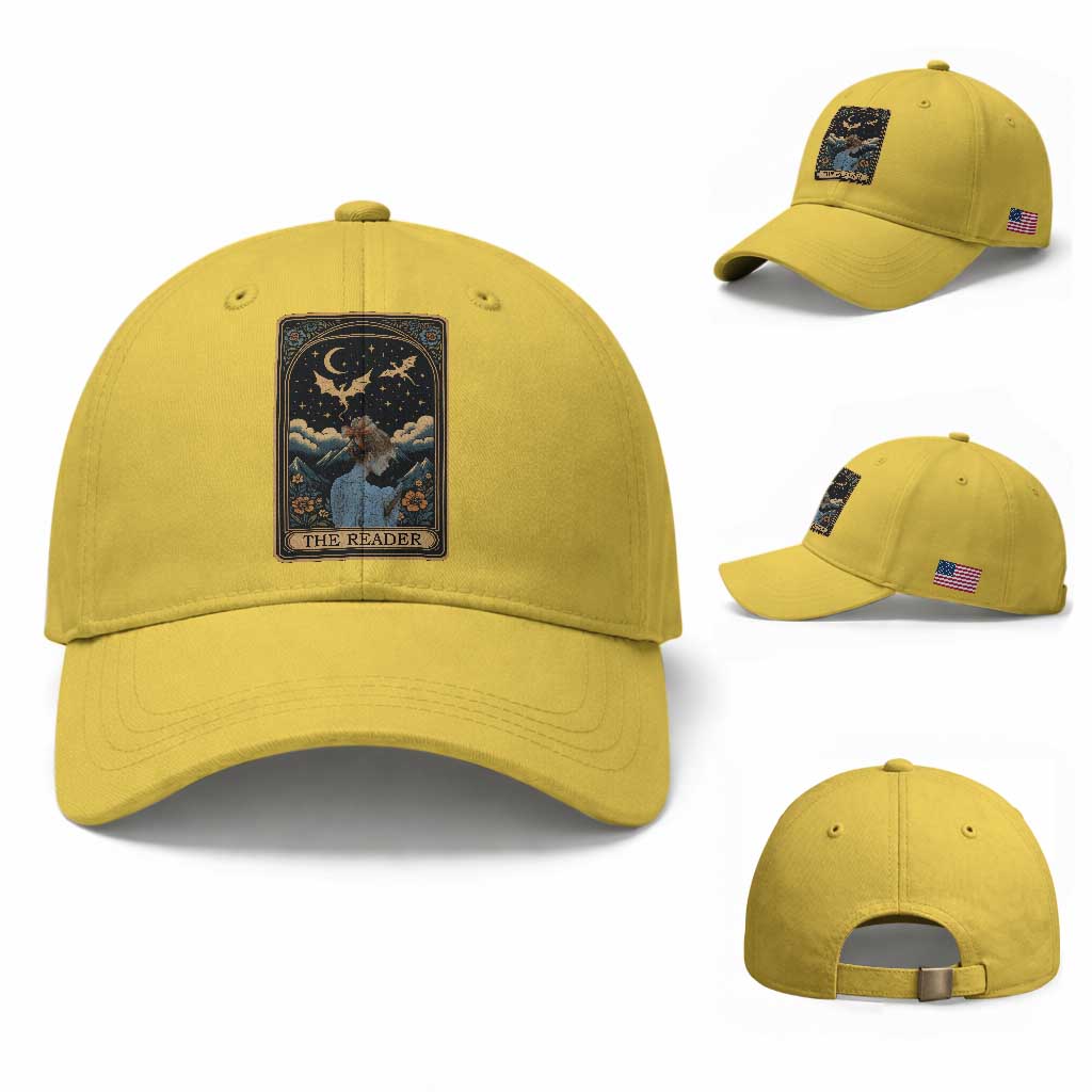 Funny The Reader Tarot Card Baseball Cap Girl Reading Fantasy Book