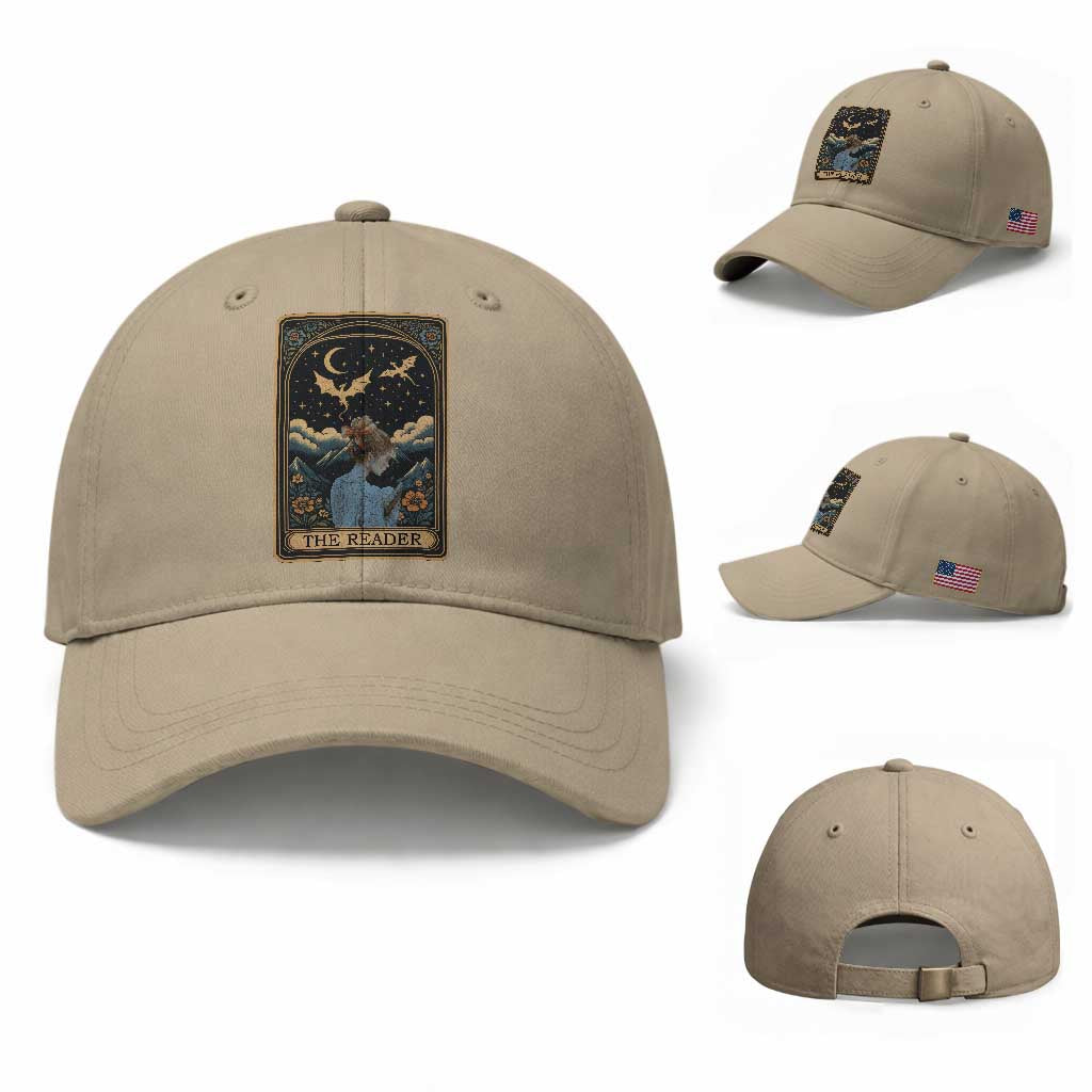 Funny The Reader Tarot Card Baseball Cap Girl Reading Fantasy Book
