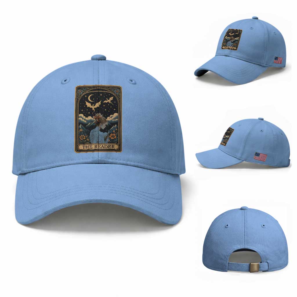 Funny The Reader Tarot Card Baseball Cap Girl Reading Fantasy Book