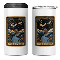 Funny The Reader Tarot Card 4 in 1 Can Cooler Tumbler Girl Reading Fantasy Book