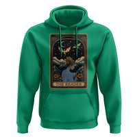 Funny The Reader Tarot Card Hoodie Girl Reading Fantasy Book - Wonder Print Shop