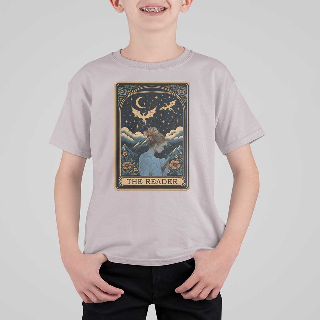 Funny The Reader Tarot Card T Shirt For Kid Girl Reading Fantasy Book - Wonder Print Shop