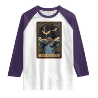 Funny The Reader Tarot Card Raglan Shirt Girl Reading Fantasy Book - Wonder Print Shop
