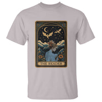 Funny The Reader Tarot Card T Shirt Girl Reading Fantasy Book - Wonder Print Shop