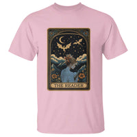 Funny The Reader Tarot Card T Shirt Girl Reading Fantasy Book - Wonder Print Shop