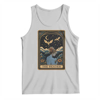 Funny The Reader Tarot Card Tank Top Girl Reading Fantasy Book - Wonder Print Shop