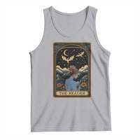 Funny The Reader Tarot Card Tank Top Girl Reading Fantasy Book - Wonder Print Shop