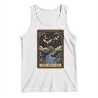 Funny The Reader Tarot Card Tank Top Girl Reading Fantasy Book - Wonder Print Shop