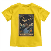 Funny The Reader Tarot Card Toddler T Shirt Girl Reading Fantasy Book - Wonder Print Shop