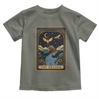Funny The Reader Tarot Card Toddler T Shirt Girl Reading Fantasy Book - Wonder Print Shop