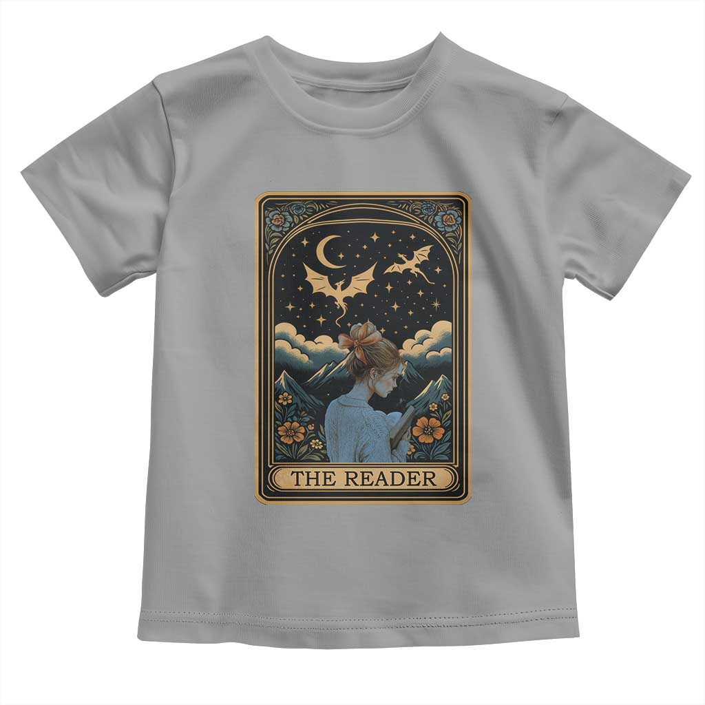 Funny The Reader Tarot Card Toddler T Shirt Girl Reading Fantasy Book - Wonder Print Shop