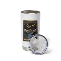 Funny The Reader Tarot Card Tumbler Cup Girl Reading Fantasy Book
