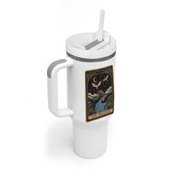 Funny The Reader Tarot Card Tumbler With Handle Girl Reading Fantasy Book