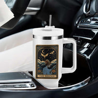 Funny The Reader Tarot Card Tumbler With Handle Girl Reading Fantasy Book