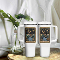 Funny The Reader Tarot Card Tumbler With Handle Girl Reading Fantasy Book