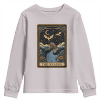 Funny The Reader Tarot Card Youth Sweatshirt Girl Reading Fantasy Book - Wonder Print Shop