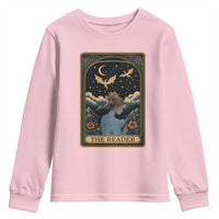 Funny The Reader Tarot Card Youth Sweatshirt Girl Reading Fantasy Book - Wonder Print Shop