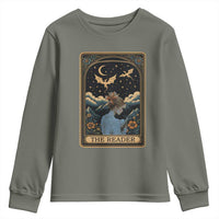Funny The Reader Tarot Card Youth Sweatshirt Girl Reading Fantasy Book - Wonder Print Shop
