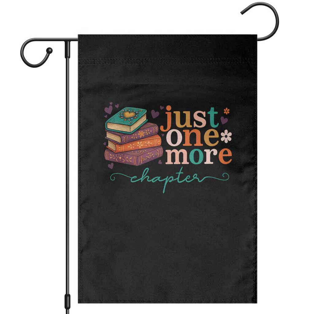 Just One More Chapter Garden Flag Cute Pastel Bookworm Girl Reader - Wonder Print Shop