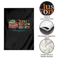 Just One More Chapter Garden Flag Cute Pastel Bookworm Girl Reader - Wonder Print Shop