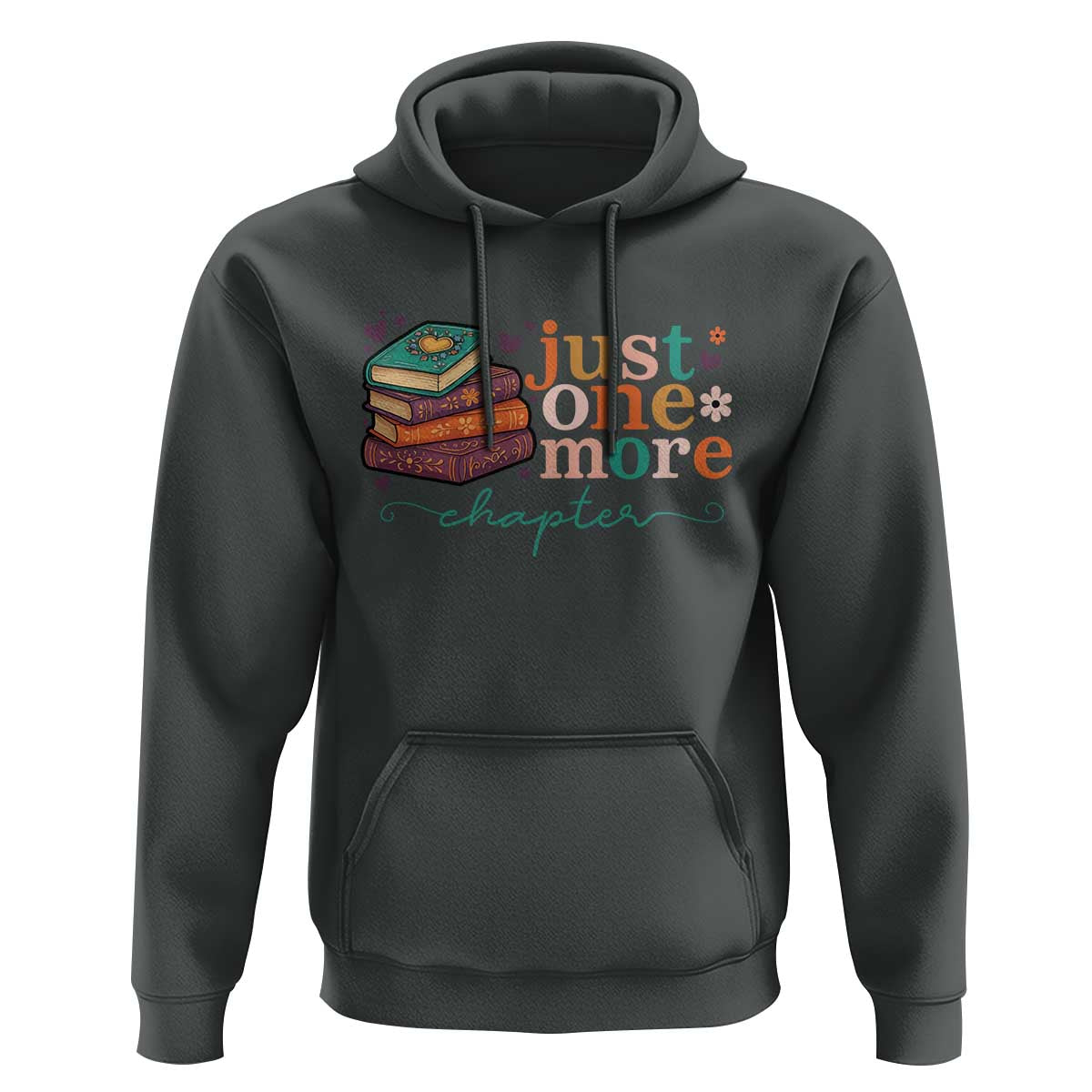 Just One More Chapter Hoodie Cute Pastel Bookworm Girl Reader - Wonder Print Shop