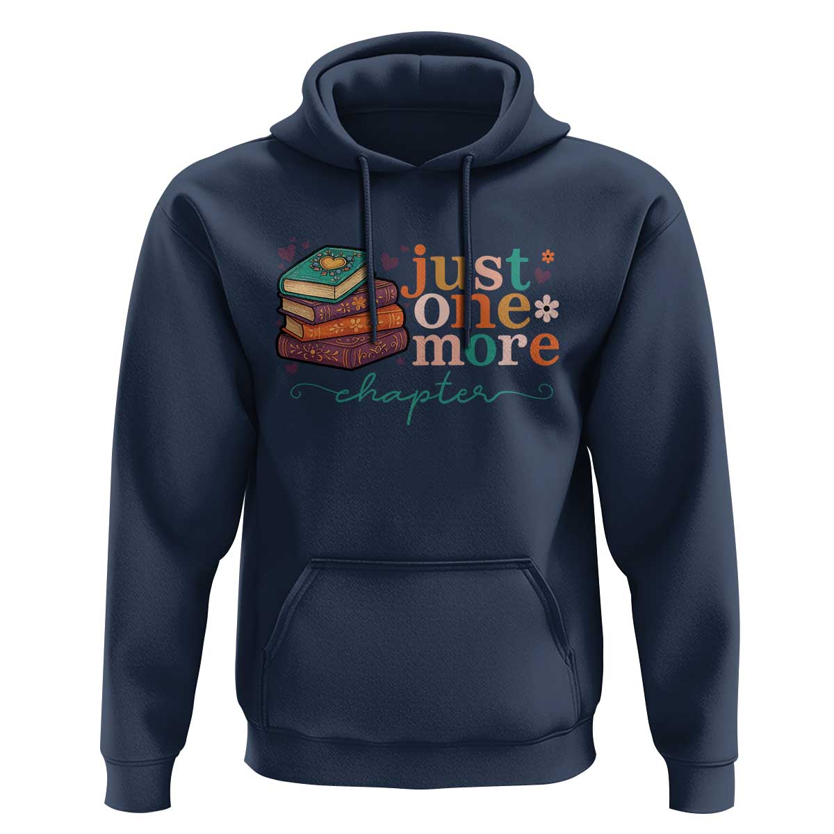 Just One More Chapter Hoodie Cute Pastel Bookworm Girl Reader - Wonder Print Shop