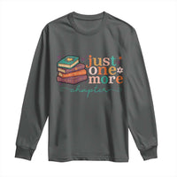 Just One More Chapter Long Sleeve Shirt Cute Pastel Bookworm Girl Reader - Wonder Print Shop