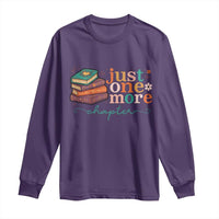 Just One More Chapter Long Sleeve Shirt Cute Pastel Bookworm Girl Reader - Wonder Print Shop