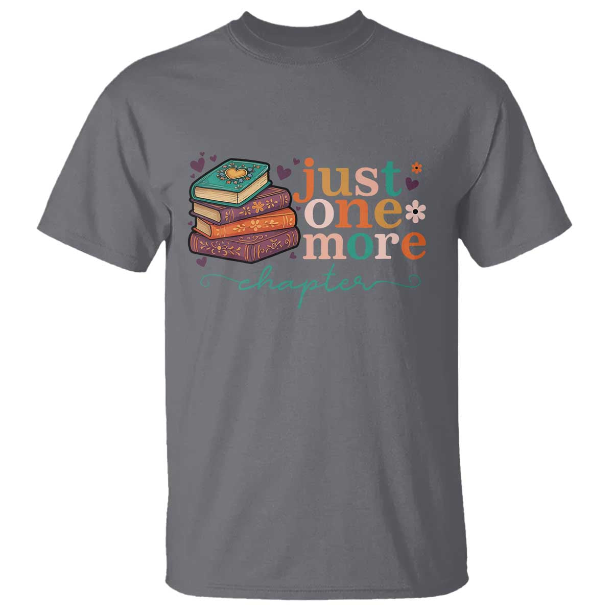 Just One More Chapter T Shirt Cute Pastel Bookworm Girl Reader - Wonder Print Shop