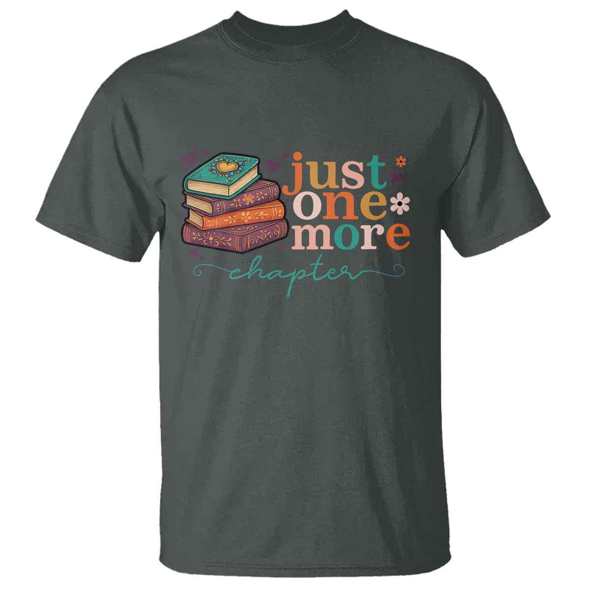 Just One More Chapter T Shirt Cute Pastel Bookworm Girl Reader - Wonder Print Shop