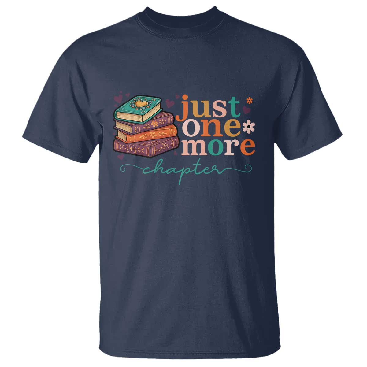 Just One More Chapter T Shirt Cute Pastel Bookworm Girl Reader - Wonder Print Shop