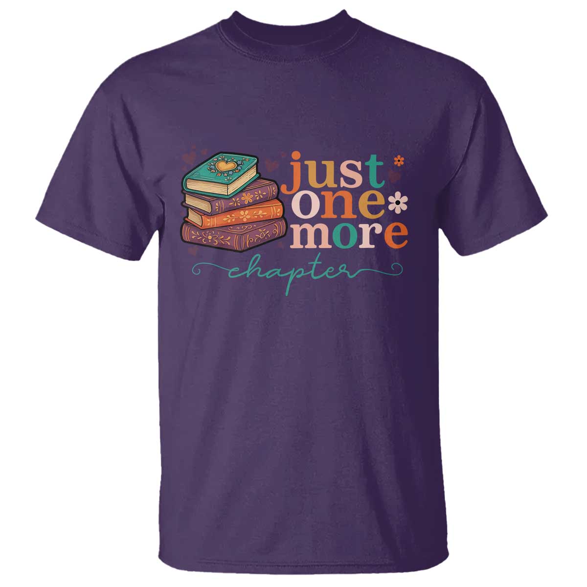 Just One More Chapter T Shirt Cute Pastel Bookworm Girl Reader - Wonder Print Shop