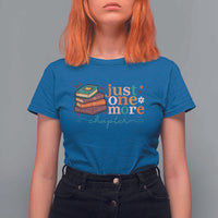 Just One More Chapter T Shirt For Women Cute Pastel Bookworm Girl Reader - Wonder Print Shop
