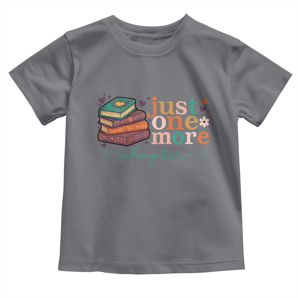 Just One More Chapter Toddler T Shirt Cute Pastel Bookworm Girl Reader - Wonder Print Shop