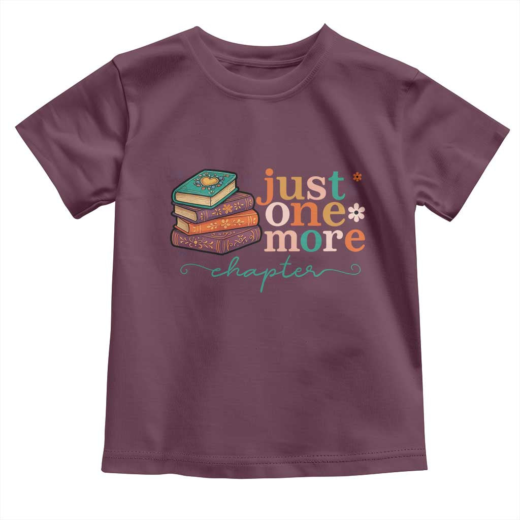 Just One More Chapter Toddler T Shirt Cute Pastel Bookworm Girl Reader - Wonder Print Shop